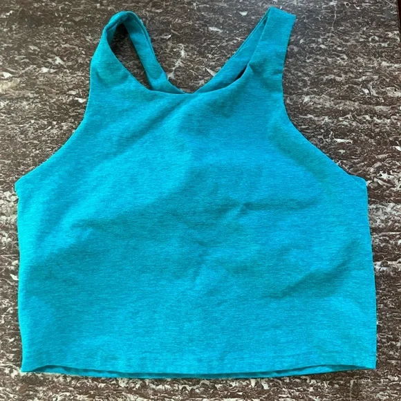 Beyond Yoga Spacedye Focus Cropped Teal Tank XL - Picture 1 of 3